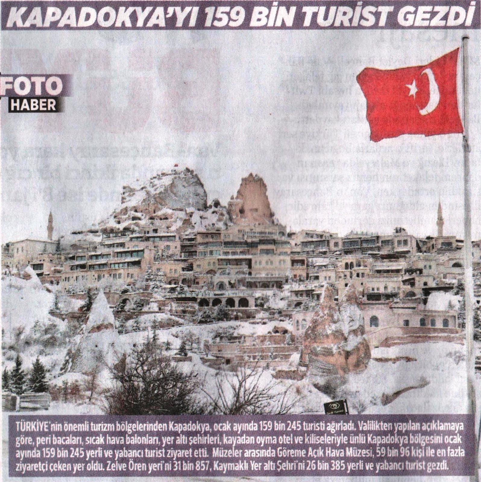 Kapadokya'ya Turist Akını